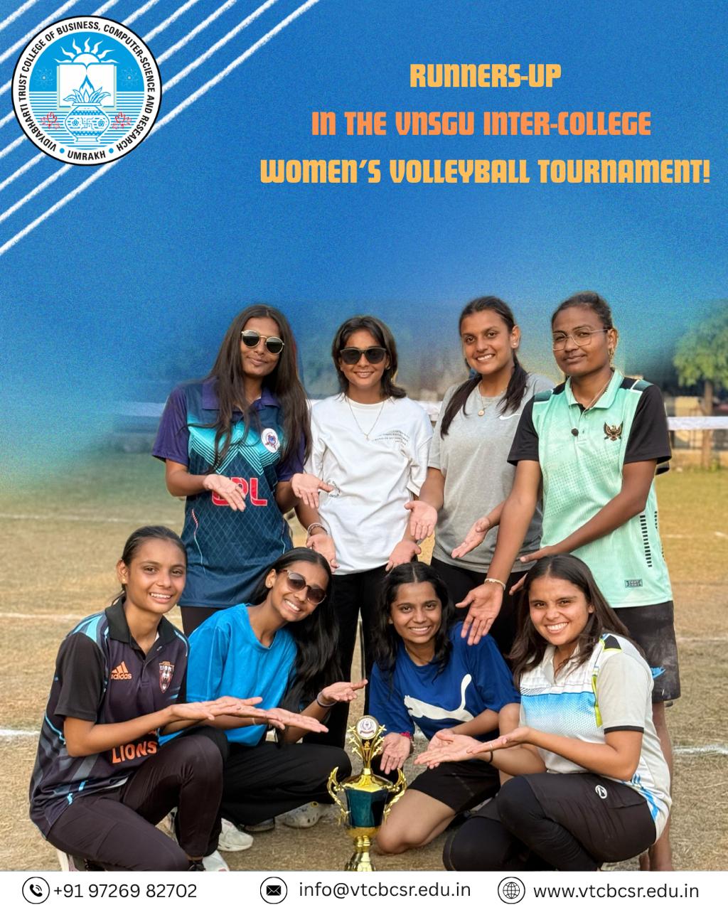 Girls Volleyball Team - Champions - Inter-College Tournament 2026